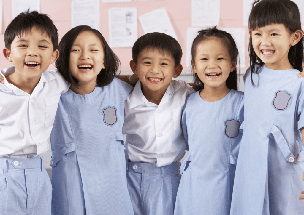 Chinese children at school